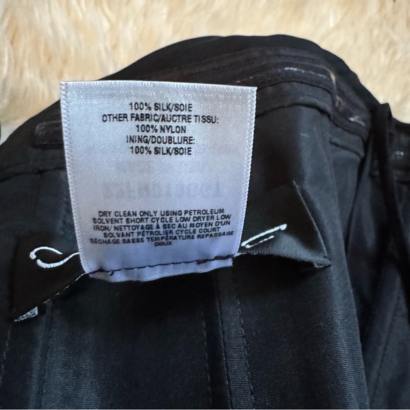 Oscar De La Renta Black Drape Strapless Silk Column Gown Dress - Size 00 - Picture 9 of 9